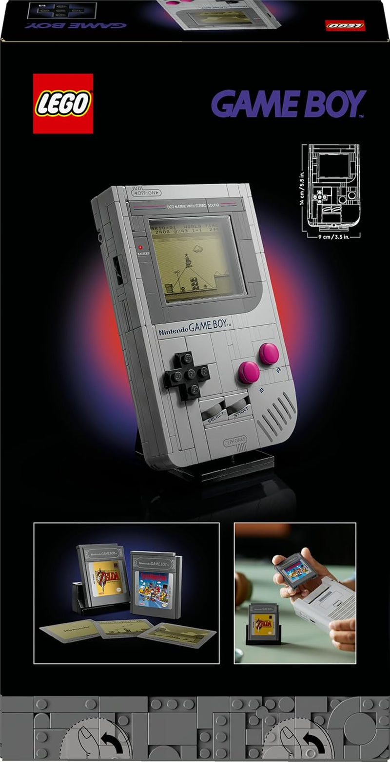 LEGO Super Mario Game Boy - Kit De Maquetas Para Adultos Con 2 Cartuchos De Videojuegos Inc. Zelda: Link'S Awakening Y Super Mario Land - Regalo Retro De Nintendo Para Gamers 72046