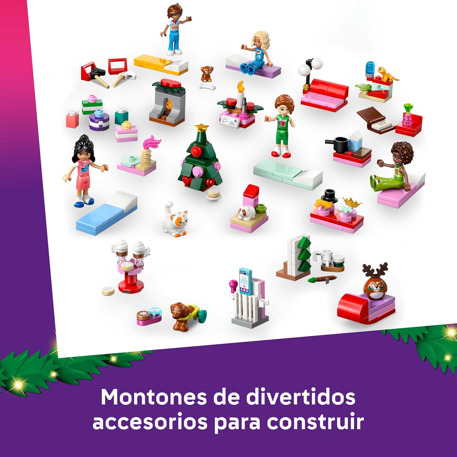 LEGO Friends Calendario De Adviento 2025 Para Niñas De 6+ Años - Juguete Para La Cuenta Atrás De Navidad Con 24 Sorpresas Inc. 5 Mini Muñecas, 5 Figuras De Animales Y Accesorios Adorables 42668