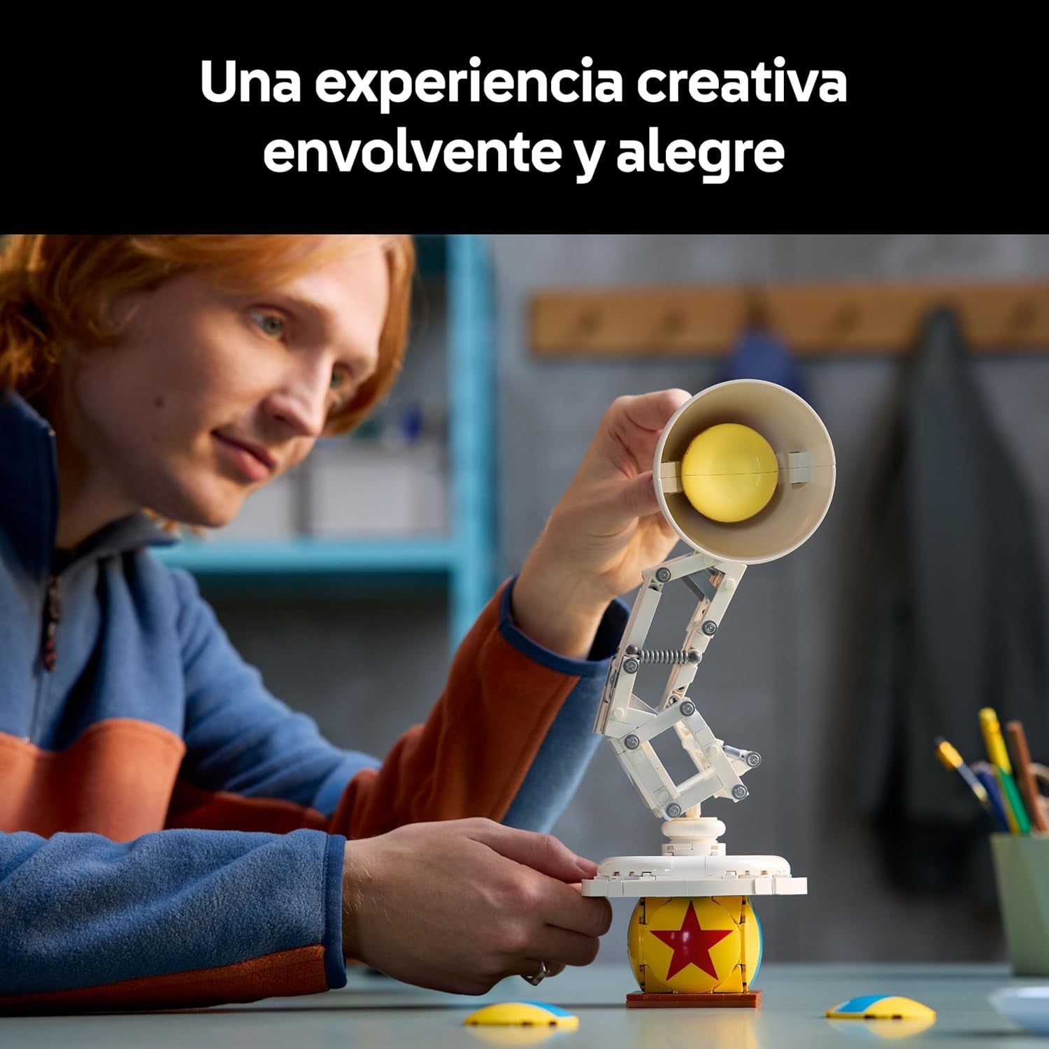 LEGO Ideas | Disney Pixar Luxo Jr. Modelo De Exposición Construible Y Coleccionable Para Adultos, Recuerdo Cinematográfico, Nostálgico Regalo Para Hombres, Mujeres Y Fans 21357