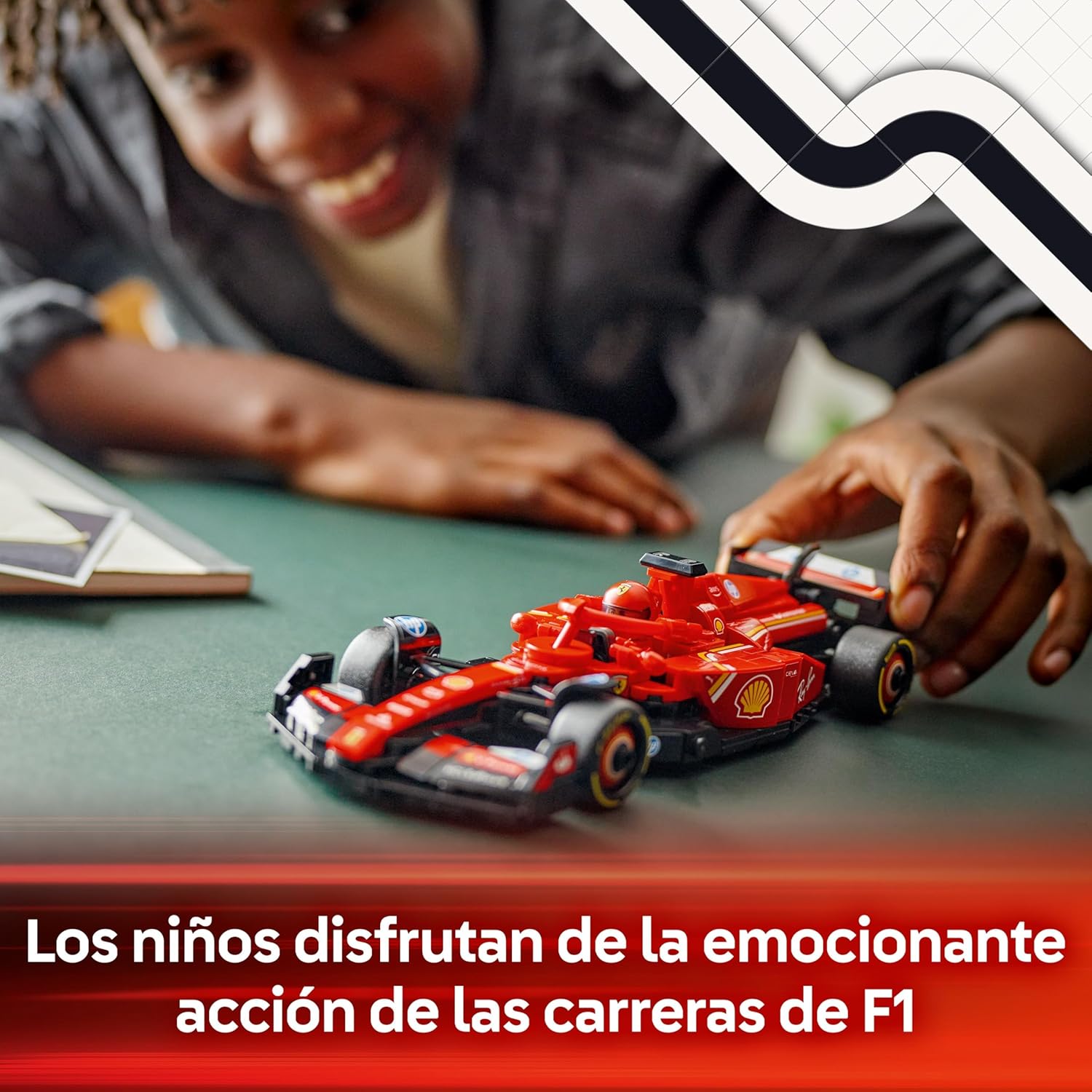 LEGO Speed Champions Coche De Carreras Ferrari SF-24 F1 De Juguete - Maqueta De Vehículo Rojo De Fórmula 1 Y Minifigura De Piloto - Regalo Para Niños Y Niñas De 10+ Años - Regalo De Reyes Magos 77242
