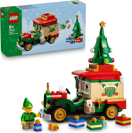 LEGO Camión De Reparto De Papá Noel De Juguete - Maqueta Colorida Para Exponer Con Árbol De Navidad, Regalos Y Adornos Navideños Niños Y Niñas De 8+ Años 40746