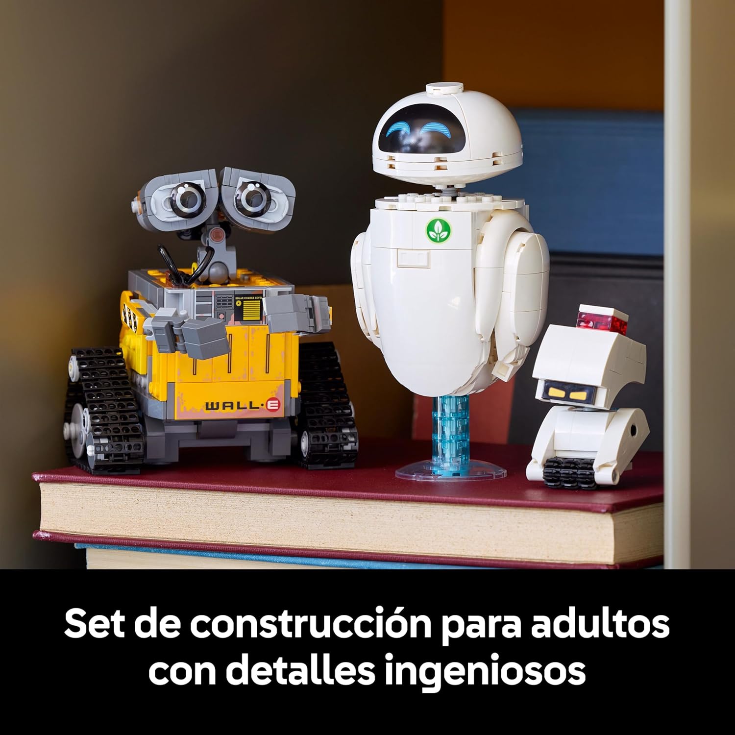 LEGO | Disney Pixar Wall-E Y Eve - Kit De Maquetas Para Adultos - Robots De Ladrillos Con Figuras De M-O Y HAL - Decoración Para El Hogar - Regalo Coleccionable Para Fans De La Película 43279