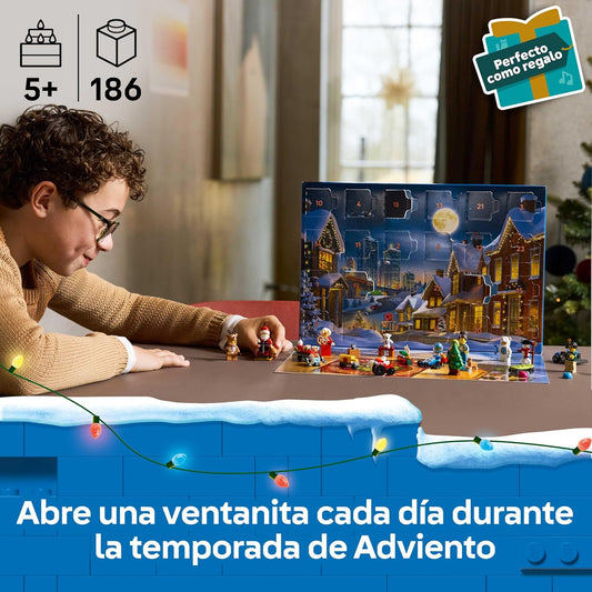 LEGO City Calendario De Adviento 2025 Para Niños Y Niñas De 5+ Años - Cuenta Atrás De Navidad Con 24 Sorpresas Inc. Tren, Coche, Tractor De Juguete, Oso Polar Y 7 Minifiguras - Regalo Navideño 60475