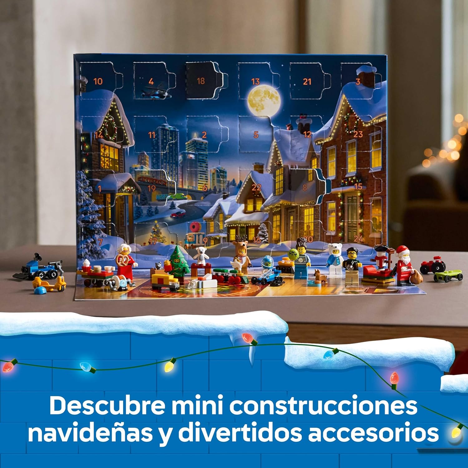 LEGO City Calendario De Adviento 2025 Para Niños Y Niñas De 5+ Años - Cuenta Atrás De Navidad Con 24 Sorpresas Inc. Tren, Coche, Tractor De Juguete, Oso Polar Y 7 Minifiguras - Regalo Navideño 60475