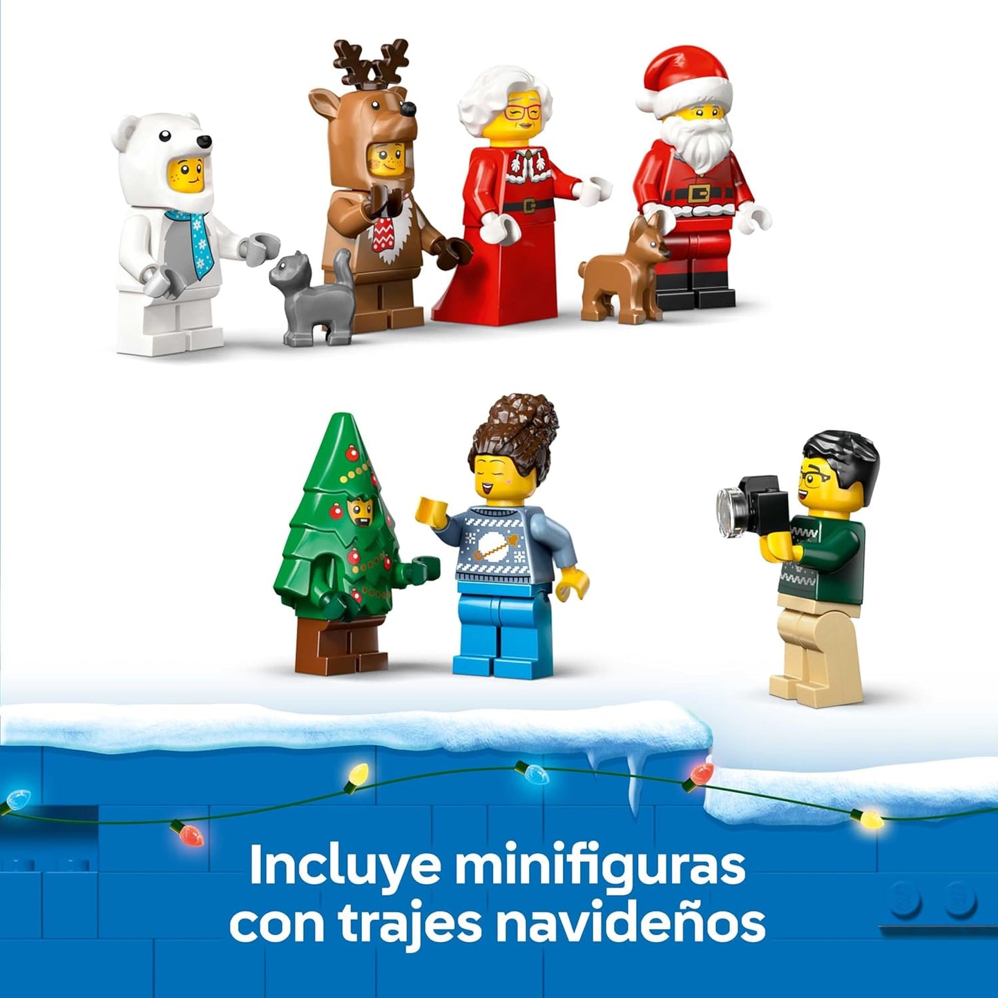LEGO City Calendario De Adviento 2025 Para Niños Y Niñas De 5+ Años - Cuenta Atrás De Navidad Con 24 Sorpresas Inc. Tren, Coche, Tractor De Juguete, Oso Polar Y 7 Minifiguras - Regalo Navideño 60475