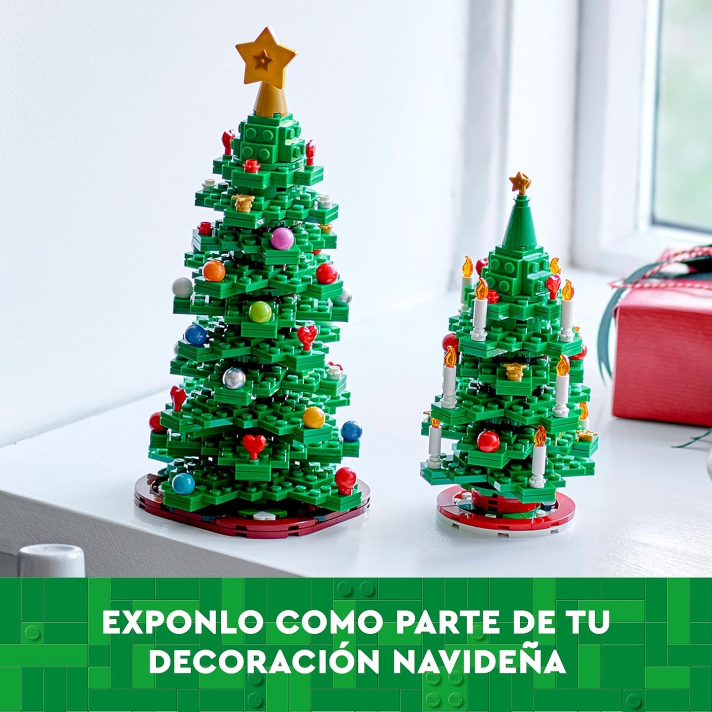 LEGO Árbol De Navidad Juguete De Construcción, Decoración Navideña Para Salón O Dormitorio, Juego Imaginativo, Manualidades En Familia, Regalo Para Niñas Y Niños De 12 Años O Más 40573
