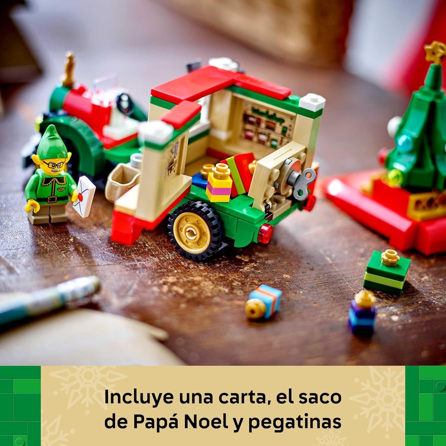 LEGO Camión De Reparto De Papá Noel De Juguete - Maqueta Colorida Para Exponer Con Árbol De Navidad, Regalos Y Adornos Navideños Niños Y Niñas De 8+ Años 40746