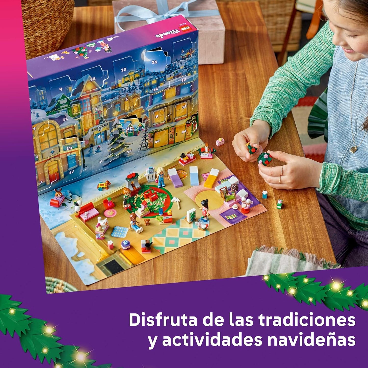 LEGO Friends Calendario De Adviento 2025 Para Niñas De 6+ Años - Juguete Para La Cuenta Atrás De Navidad Con 24 Sorpresas Inc. 5 Mini Muñecas, 5 Figuras De Animales Y Accesorios Adorables 42668