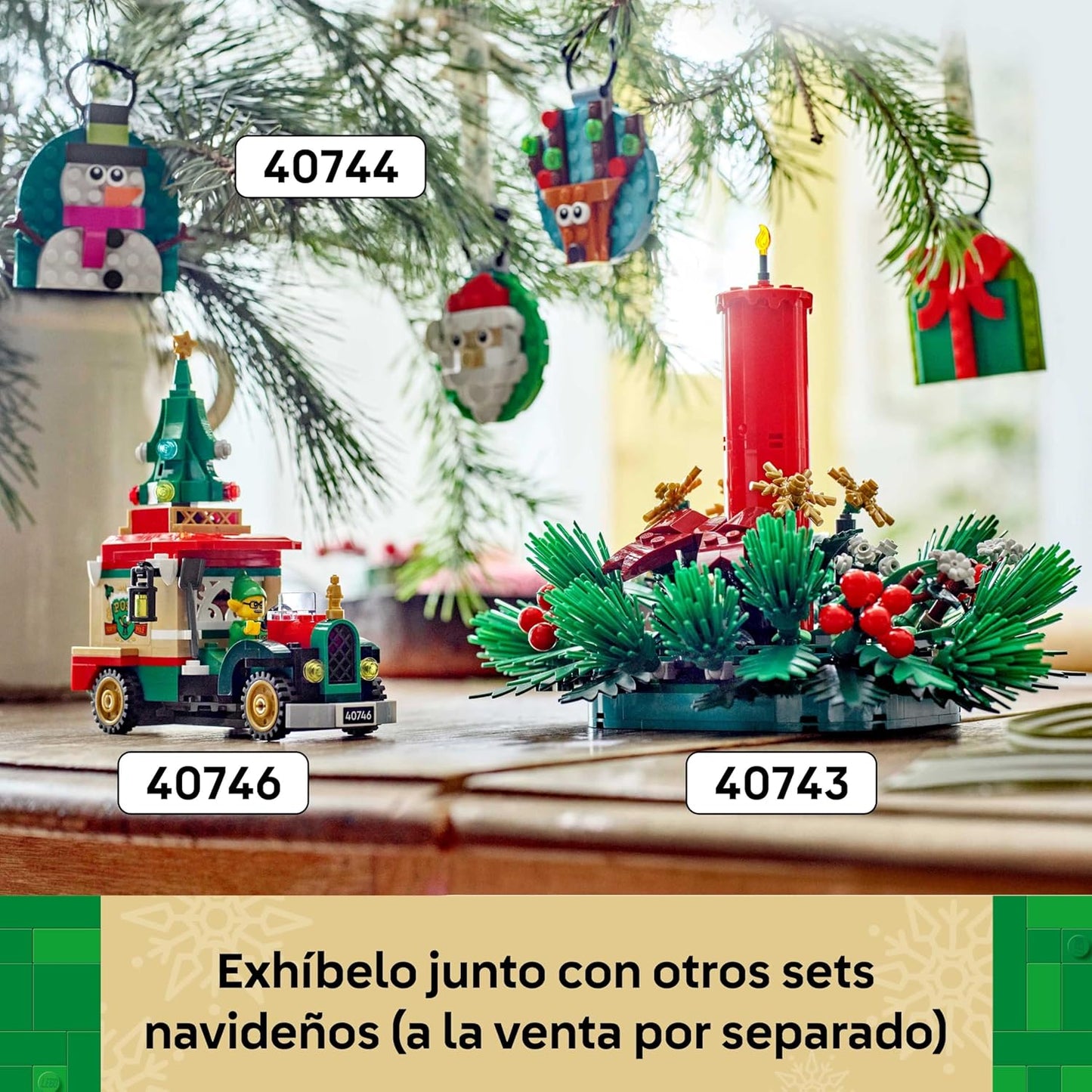 LEGO Camión De Reparto De Papá Noel De Juguete - Maqueta Colorida Para Exponer Con Árbol De Navidad, Regalos Y Adornos Navideños Niños Y Niñas De 8+ Años 40746