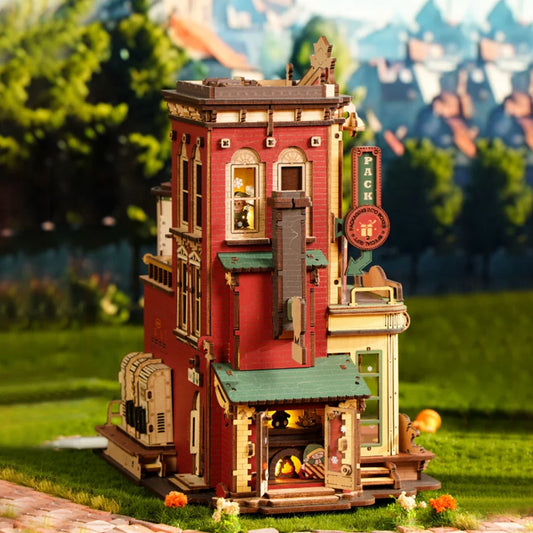Maqueta de Madera 3D Dream Gift Factory con Caja de Música 🎄🎁