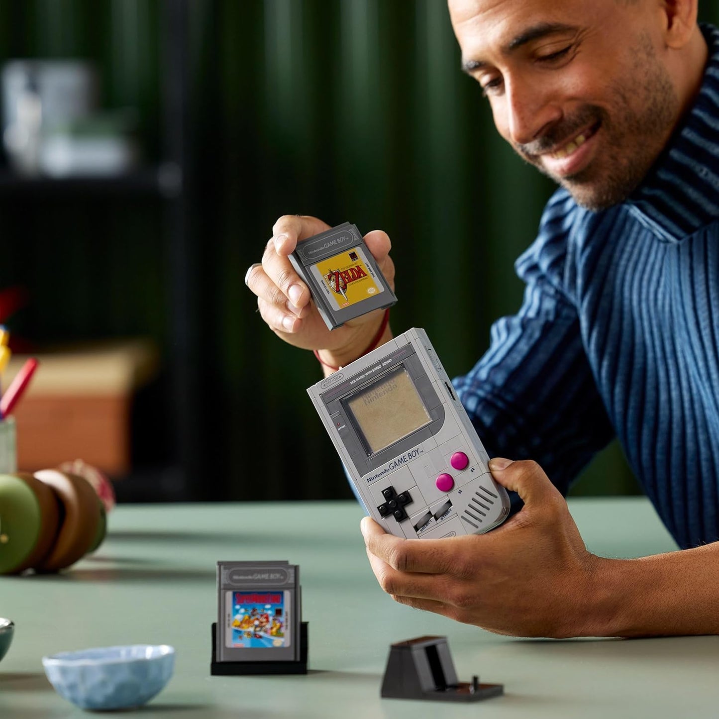 LEGO Super Mario Game Boy - Kit De Maquetas Para Adultos Con 2 Cartuchos De Videojuegos Inc. Zelda: Link'S Awakening Y Super Mario Land - Regalo Retro De Nintendo Para Gamers 72046