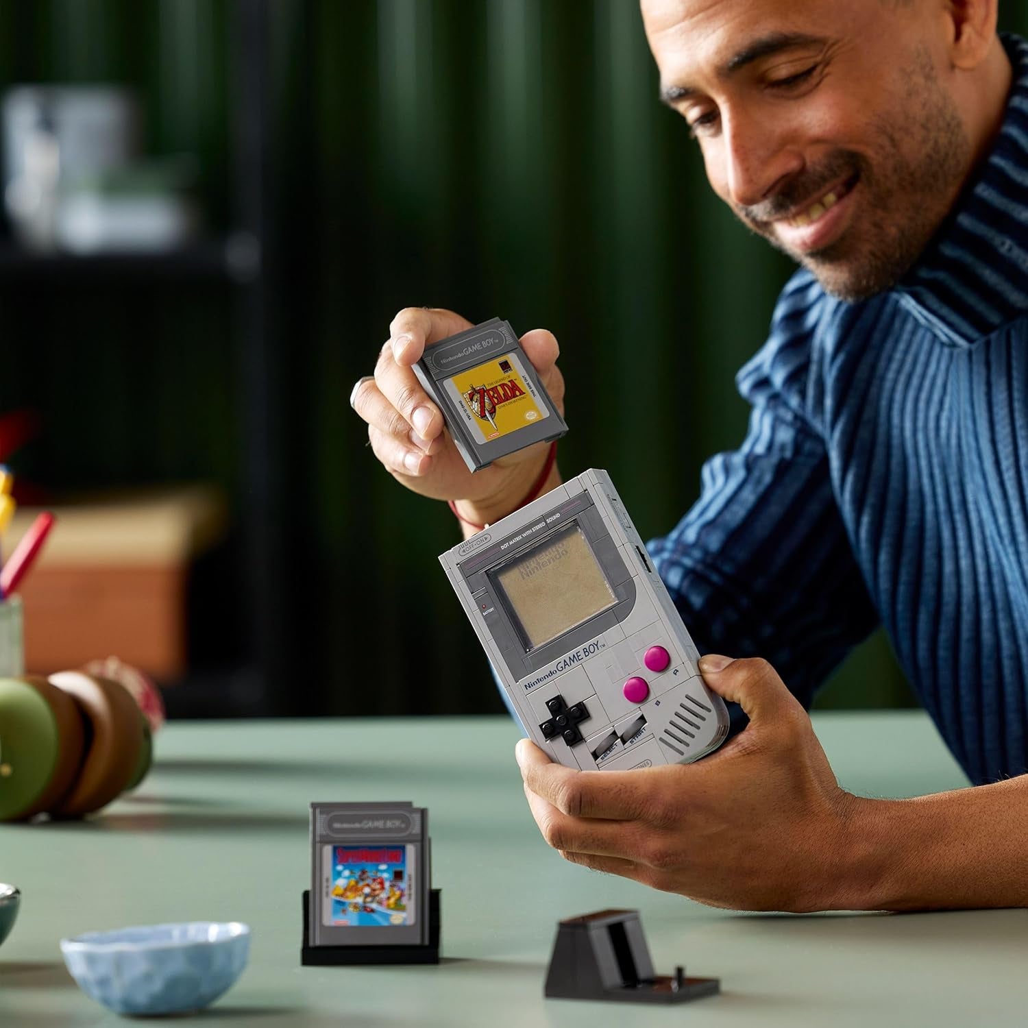 LEGO Super Mario Game Boy - Kit De Maquetas Para Adultos Con 2 Cartuchos De Videojuegos Inc. Zelda: Link'S Awakening Y Super Mario Land - Regalo Retro De Nintendo Para Gamers 72046