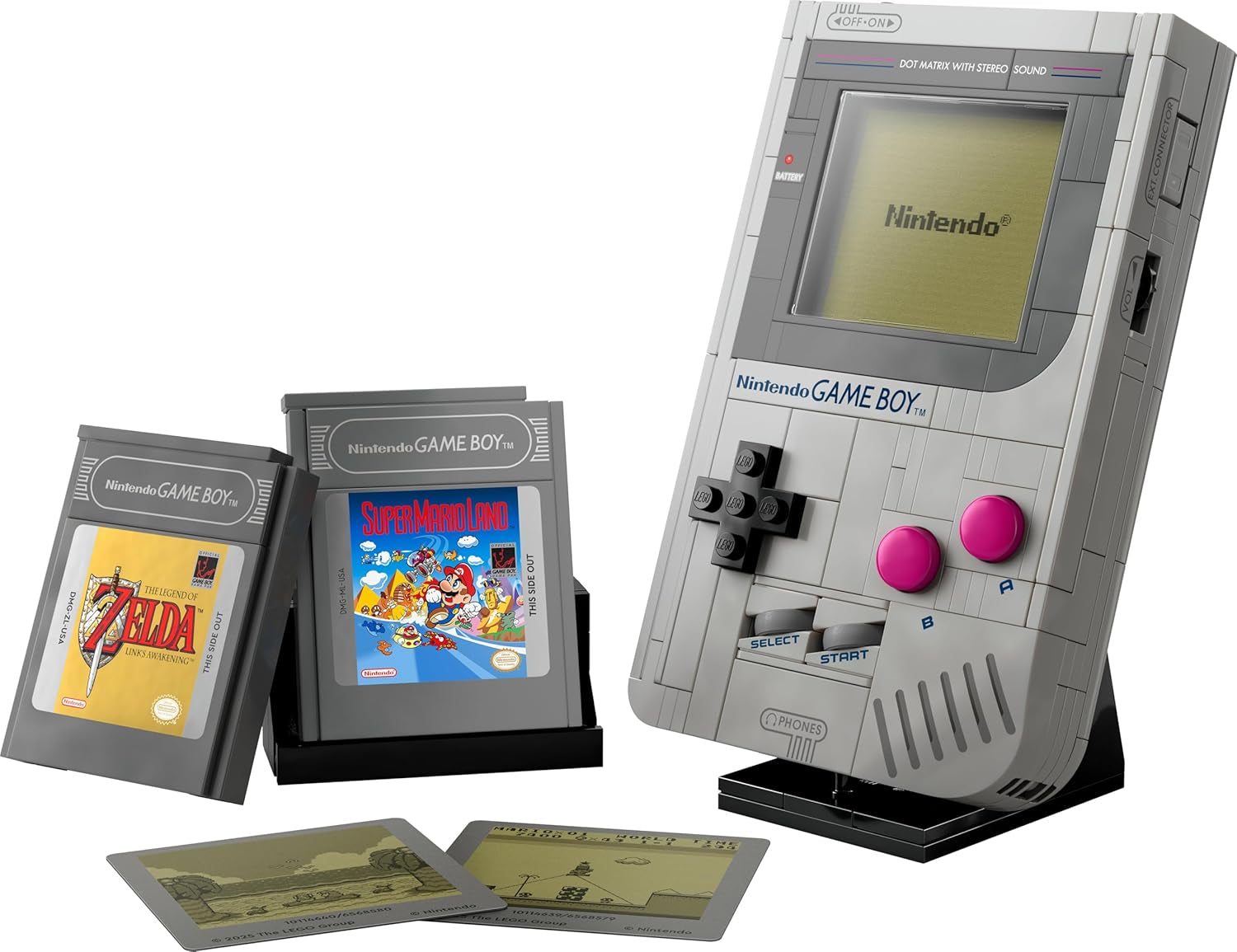 LEGO Super Mario Game Boy - Kit De Maquetas Para Adultos Con 2 Cartuchos De Videojuegos Inc. Zelda: Link'S Awakening Y Super Mario Land - Regalo Retro De Nintendo Para Gamers 72046