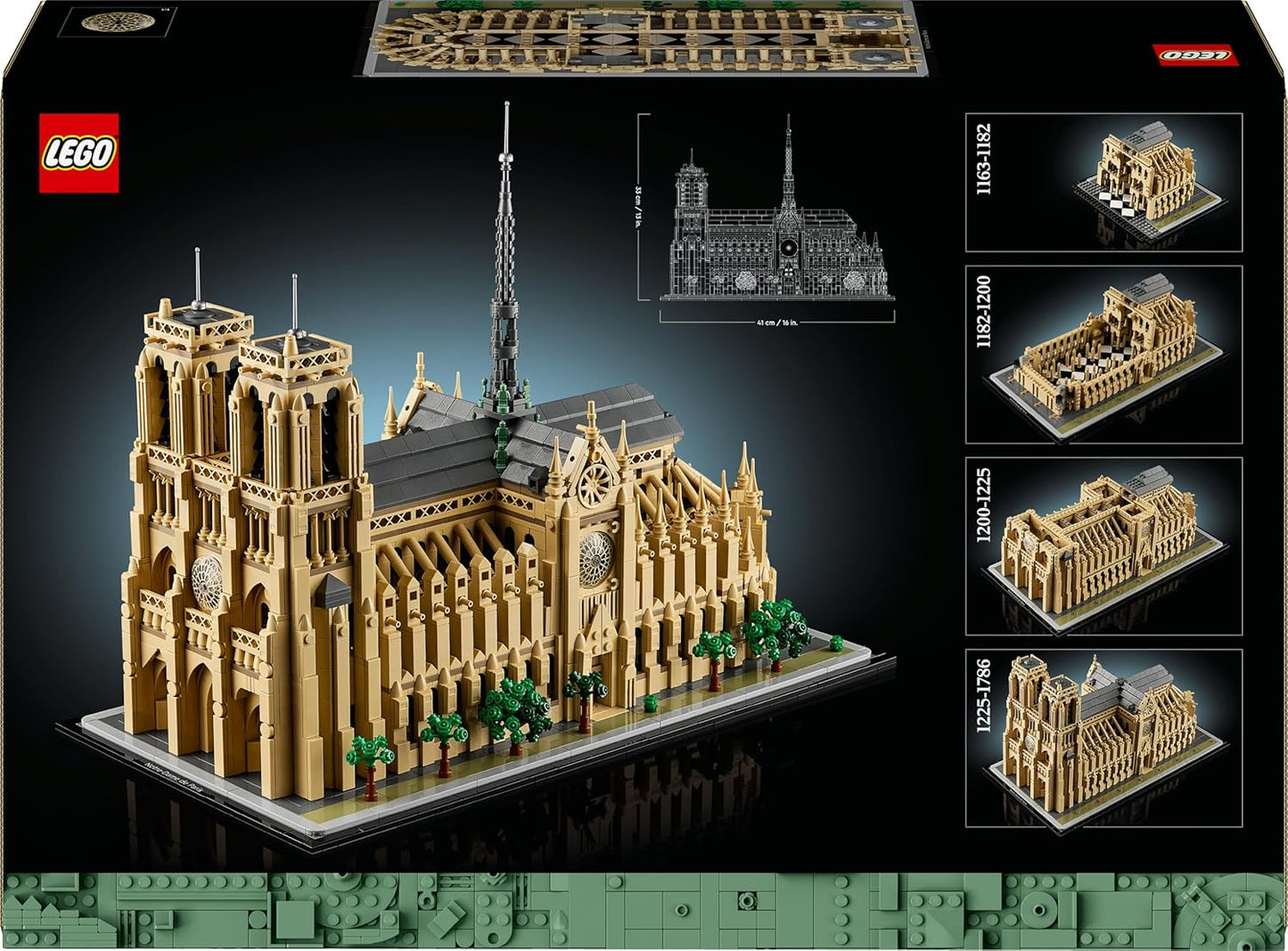 LEGO Architecture Notre Dame De París Maquetas Para Construir Para Adultos, Set De Arquitectura De Catedral, Recuerdo De Historia De Francia, Regalo Para Hombres, Mujeres, Padres Y Madres 21061