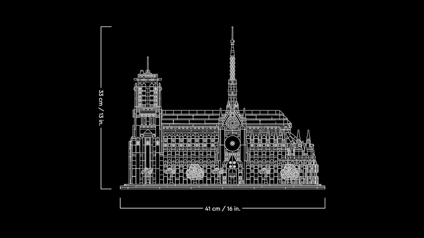 LEGO Architecture Notre Dame De París Maquetas Para Construir Para Adultos, Set De Arquitectura De Catedral, Recuerdo De Historia De Francia, Regalo Para Hombres, Mujeres, Padres Y Madres 21061