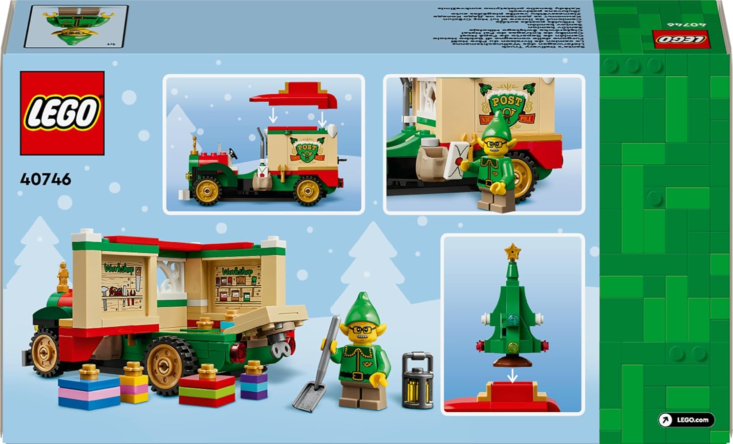 LEGO Camión De Reparto De Papá Noel De Juguete - Maqueta Colorida Para Exponer Con Árbol De Navidad, Regalos Y Adornos Navideños Niños Y Niñas De 8+ Años 40746