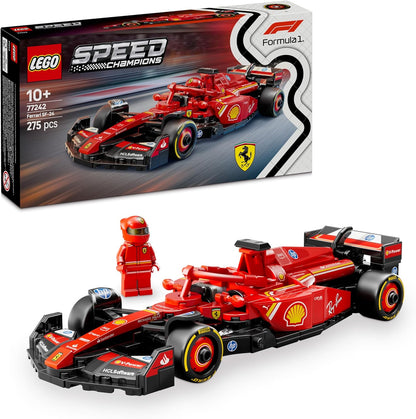 LEGO Speed Champions Coche De Carreras Ferrari SF-24 F1 De Juguete - Maqueta De Vehículo Rojo De Fórmula 1 Y Minifigura De Piloto - Regalo Para Niños Y Niñas De 10+ Años - Regalo De Reyes Magos 77242