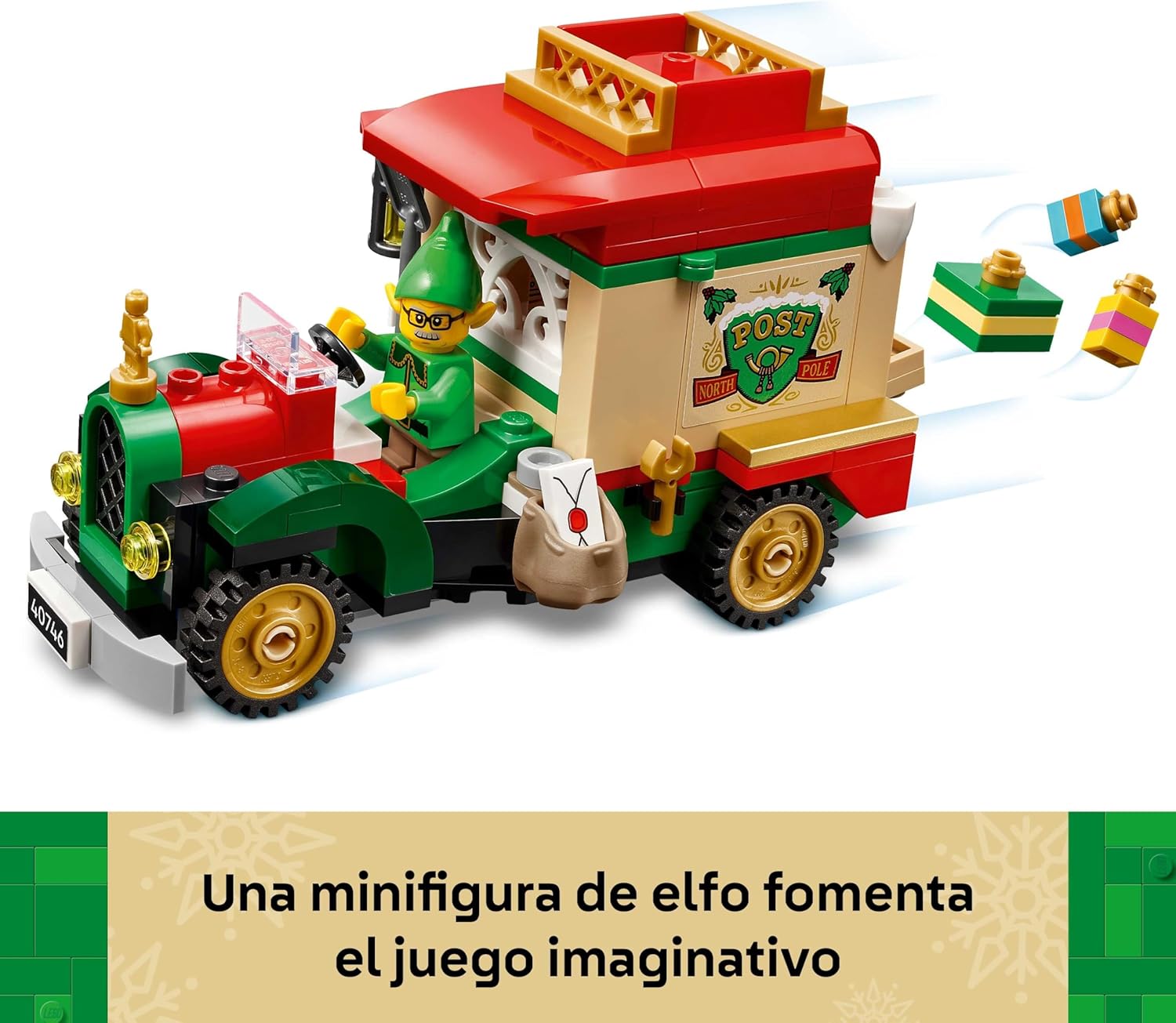 LEGO Camión De Reparto De Papá Noel De Juguete - Maqueta Colorida Para Exponer Con Árbol De Navidad, Regalos Y Adornos Navideños Niños Y Niñas De 8+ Años 40746