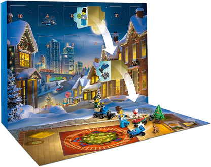 LEGO City Calendario De Adviento 2025 Para Niños Y Niñas De 5+ Años - Cuenta Atrás De Navidad Con 24 Sorpresas Inc. Tren, Coche, Tractor De Juguete, Oso Polar Y 7 Minifiguras - Regalo Navideño 60475