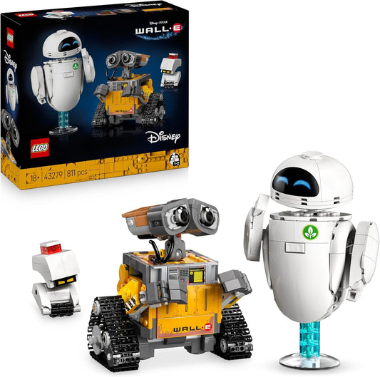 LEGO | Disney Pixar Wall-E Y Eve - Kit De Maquetas Para Adultos - Robots De Ladrillos Con Figuras De M-O Y HAL - Decoración Para El Hogar - Regalo Coleccionable Para Fans De La Película 43279