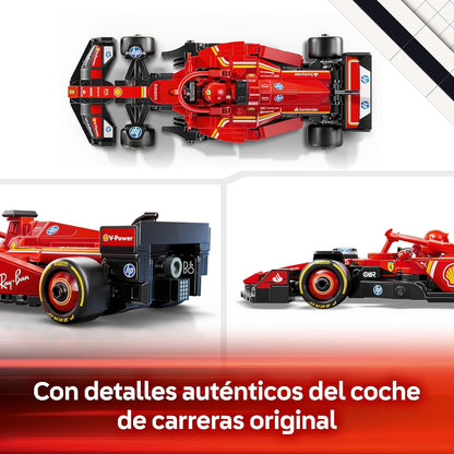 LEGO Speed Champions Coche De Carreras Ferrari SF-24 F1 De Juguete - Maqueta De Vehículo Rojo De Fórmula 1 Y Minifigura De Piloto - Regalo Para Niños Y Niñas De 10+ Años - Regalo De Reyes Magos 77242