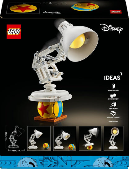 LEGO Ideas | Disney Pixar Luxo Jr. Modelo De Exposición Construible Y Coleccionable Para Adultos, Recuerdo Cinematográfico, Nostálgico Regalo Para Hombres, Mujeres Y Fans 21357
